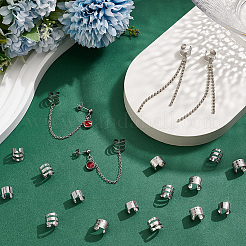 150 pieza de 3 estilos de accesorios para aretes de acero inoxidable 304&nbsp;STAS-SC0020-97