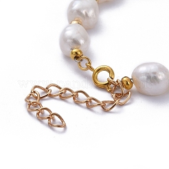 Braccialetti con perle di perle keshi naturali barocche&nbsp;BJEW-JB05264