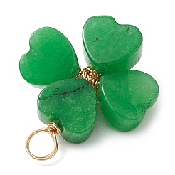 Gefärbte natürliche malaysische Jade-Klee-Anhänger&nbsp;PALLOY-JF03180-05