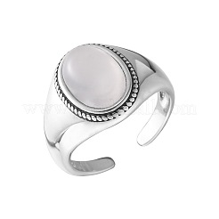 Ovale Fingerringe aus natürlicher Jade&nbsp;WG13BF8-09