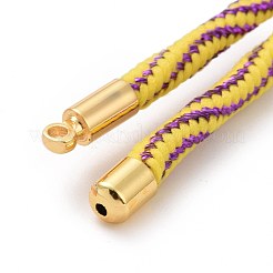 Bracelets argentés en corde de nylon&nbsp;MAK-C003-03G-04