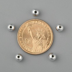 Perles rondes acryliques de placage en plastique&nbsp;PACR-L003-6mm-S