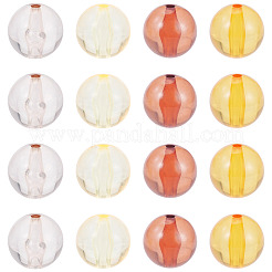 20pcs 4 couleurs perles acryliques transparentes&nbsp;MACR-TADJ0001-02B