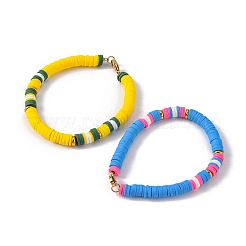Conjuntos de joyas de heishi de arcilla polimérica hechos a mano&nbsp;SJEW-PH01381