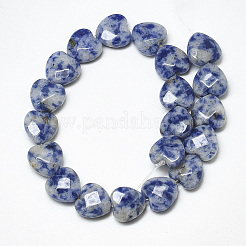 Natürliche blaue Fleck Jaspis Perlen Stränge&nbsp;G-S357-E01-06