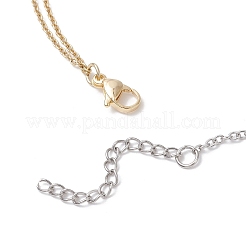 Collana con ciondolo a doppio strato in perle di riso naturali coltivate d'acqua dolce&nbsp;NJEW-JN05681