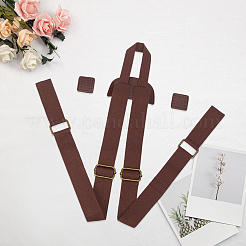 1 jeu de sangles de sac réglables en nylon et cuir PU&nbsp;DIY-CL0001-88B