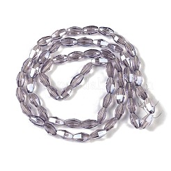 Chapelets de perles en verre électroplaqué&nbsp;GLAA-Q101-03B-PL01