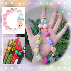 Kits de fabrication de stylos à perles en silicone ronds&nbsp;DIY-PH0023-08