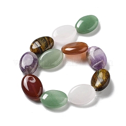 Natürliche Amethyst & Bergkristall & grüner Aventurin & Karneol & Tigerauge Perlenstränge&nbsp;G-P528-M20-01