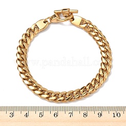 Bracelets à maillons cubains en acier inoxydable 304 pour femmes&nbsp;BJEW-G779-03G