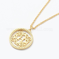 Colliers à pendentif en zircone cubique transparent micro pavé en laiton&nbsp;NJEW-J059-01H