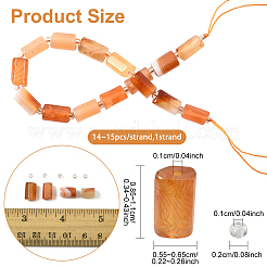 1 Strang natürliche orange Botswana Achat Perlen Stränge&nbsp;G-YW0002-44