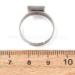 Componentes de anillos de dedo ajustables de acero inoxidable 304&nbsp;SA-CBA8B85-08B-P