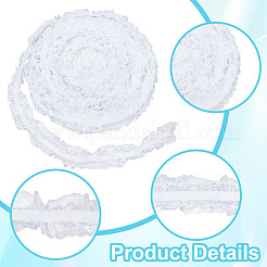 10 m de bordure en dentelle élastique à fleurs en polyester double couche&nbsp;OCOR-DC0001-21A