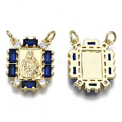 Ciondolo in ottone con micro pavé di zirconi&nbsp;ZIRC-S067-095A-NF