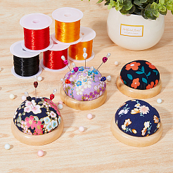 4 stücke 4 stil blume muster japanischen stil baumwolle & tuch nadel kissen&nbsp;DIY-DC0001-98