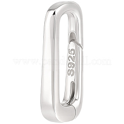 925 Sterling Silber Spring Gate Ringe mit doppelseitigem Wildledergewebe Silber Poliertuch&nbsp;STER-BBC0009-26