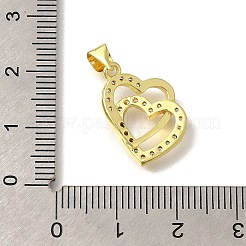 Pendenti in zirconi cubici trasparenti in micro pavè di ottone&nbsp;KK-M297-31G