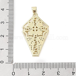 Ciondoli in vero ottone placcato oro 18k con micro pavé di zirconi&nbsp;KK-A209-04C-G