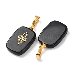 Natürlichen Obsidian Anhänger&nbsp;G-G461-07G-09