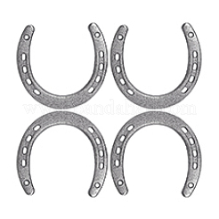 4 Stück Hufeisen-Wanddekoration aus Gusseisen&nbsp;AJEW-PH0007-63