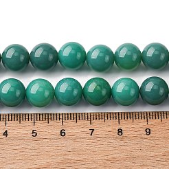 Natürliche grüne Onyx Achat (gefärbt und erhitzt) Perlen Stränge&nbsp;G-K393-A03-10mm