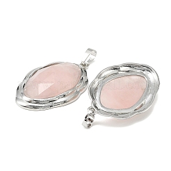 Pendenti sfaccettati in quarzo rosa naturale&nbsp;G-D102-02P-04