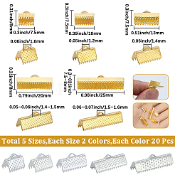 200 Stück 10 Stile Legierungsbandenden&nbsp;FIND-SC0021-78