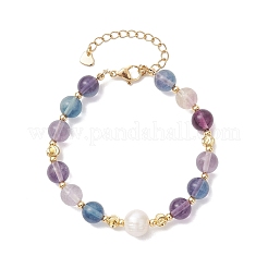 Bracelets ronds en perles naturelles mélangées pour femmes&nbsp;BJEW-JB12763