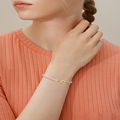 1 braccialetti scorrevoli in cordino di nylon regolabile per donna&nbsp;BJEW-LP0001-32C-03