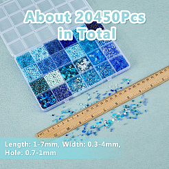 Kit de fabrication de bijoux à faire soi-même avec des paillettes en plastique et des perles de rocaille&nbsp;DIY-DC0002-85C