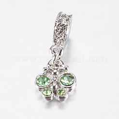 Legierung Strass europäische baumeln Charms&nbsp;PALLOY-F199-44