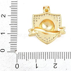 Pendentifs en laiton sertis de micro-pavés de zircone cubique sur le thème du football&nbsp;KK-A297-09J-G