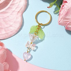 Glasanhänger mit Schleife und Herz&nbsp;KEYC-JKC00691-03