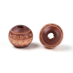 Bemalte Naturholzperlen&nbsp;WOOD-N006-02A-02