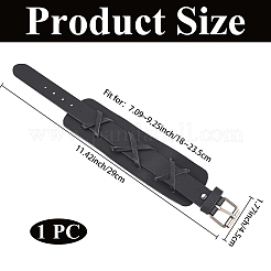 Pulseras de cordón de cuero sintético para hombre&nbsp;BJEW-CL0001-55A