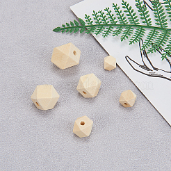 Facettierte unfertige Holzperlen&nbsp;WOOD-CJ0001-07