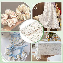 Tissu en coton à motif de fleurs&nbsp;DIY-WH0504-985B