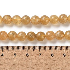 Cuentas de granate amarillo natural hebras&nbsp;G-Z129-C01-8mm-02