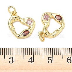 Pendentifs avec zircon cubiques à micro-pavés en laiton&nbsp;KK-P348-02A-G01