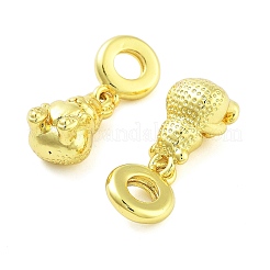 Ciondoli pendenti europei in ottone con placcatura a cremagliera&nbsp;KK-NH0001-13G