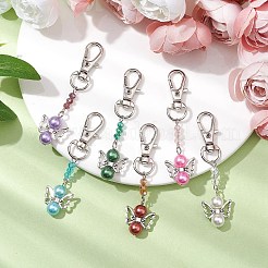 Décoration pendentif ange abs en plastique imitation perle&nbsp;HJEW-JM01942