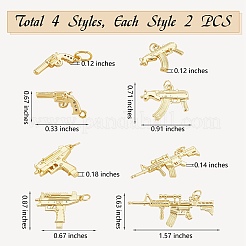 8pcs 4 pendentifs en laiton de style&nbsp;KK-SZ0006-23