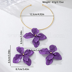 Ohrstecker-Sets aus Legierung und Choker-Sets mit Anhänger&nbsp;WG3F7DF-01