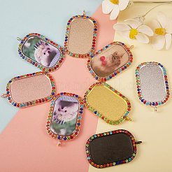 14 pièces 7 couleurs alliage grand pendentif cabochon supports&nbsp;ALRI-SZ0001-05