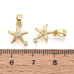 Pendentifs en laiton zircon cubique transparent&nbsp;KK-T080-78G