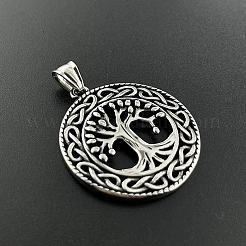 Baum des Lebens hohlen Baum des Lebens Anhänger 304 Edelstahl Punk Halskette Schmuck&nbsp;HL3986