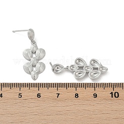 Tropfenförmige Ohrstecker aus Messing&nbsp;EJEW-M066-03P