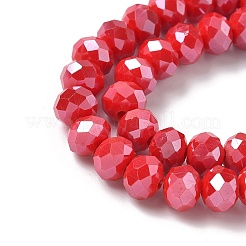 Chapelets de perles en verre opaque de couleur unie&nbsp;EGLA-XCP0001-21